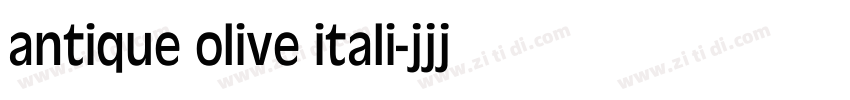 antique olive itali字体转换
